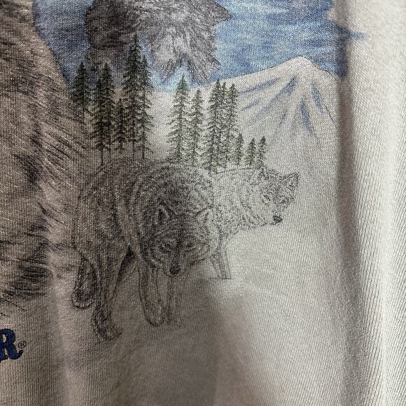 Vintage Fieldmaster sweatshirt Crewneck Nature Wolf Outdoorsmen Size XL - Picture 6 of 11